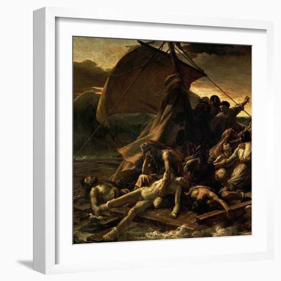 The Raft of the Medusa, Catastrophe in Which Survivors of the Ship Medusa Drifted for 27 Days-Théodore Géricault-Framed Giclee Print