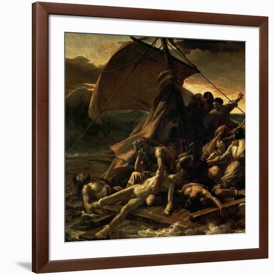 The Raft of the Medusa, Catastrophe in Which Survivors of the Ship Medusa Drifted for 27 Days-Théodore Géricault-Framed Giclee Print