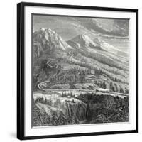 The 'Rail Central' Railway Established in 1866 on the Mont Cenis-null-Framed Giclee Print