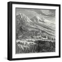 The 'Rail Central' Railway Established in 1866 on the Mont Cenis-null-Framed Giclee Print