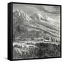 The 'Rail Central' Railway Established in 1866 on the Mont Cenis-null-Framed Stretched Canvas