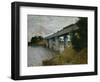 The Railroad Bridge at Argenteuil-Claude Monet-Framed Giclee Print