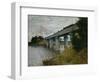 The Railroad Bridge at Argenteuil-Claude Monet-Framed Giclee Print