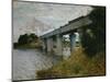 The Railroad Bridge at Argenteuil-Claude Monet-Mounted Giclee Print