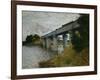 The Railroad Bridge at Argenteuil-Claude Monet-Framed Giclee Print