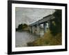 The Railroad Bridge at Argenteuil-Claude Monet-Framed Giclee Print