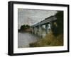 The Railroad Bridge at Argenteuil-Claude Monet-Framed Giclee Print