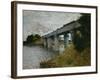 The Railroad Bridge at Argenteuil-Claude Monet-Framed Giclee Print