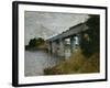 The Railroad Bridge at Argenteuil-Claude Monet-Framed Giclee Print