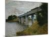 The Railroad Bridge at Argenteuil-Claude Monet-Mounted Premium Giclee Print