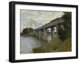 The Railroad Bridge in Argenteuil, 1873-1874-Claude Monet-Framed Giclee Print