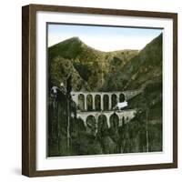 The Railroad of La Mure, Viaduct of Loula, La Mure (Isère, France), around 1900-Leon, Levy et Fils-Framed Photographic Print