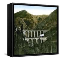 The Railroad of La Mure, Viaduct of Loula, La Mure (Isère, France), around 1900-Leon, Levy et Fils-Framed Stretched Canvas