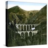 The Railroad of La Mure, Viaduct of Loula, La Mure (Isère, France), around 1900-Leon, Levy et Fils-Stretched Canvas