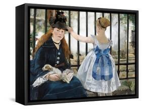 The Railway, 1873-Edouard Manet-Framed Stretched Canvas