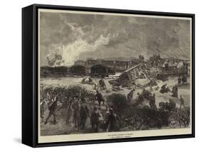 The Railway Accident at Arlesey-null-Framed Stretched Canvas