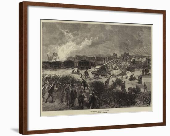 The Railway Accident at Arlesey-null-Framed Giclee Print