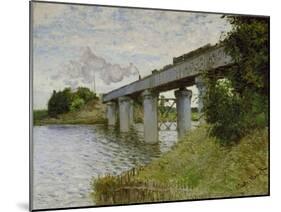 The Railway Bridge at Argenteuil, about 1873/74-Claude Monet-Mounted Giclee Print