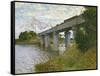 The Railway Bridge at Argenteuil, circa 1873-4-Claude Monet-Framed Stretched Canvas