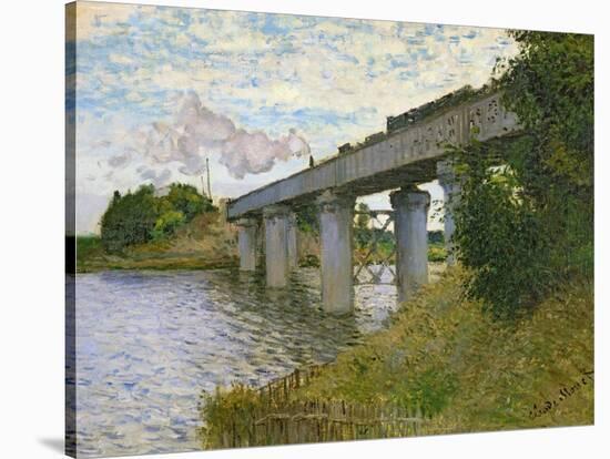 The Railway Bridge at Argenteuil, circa 1873-4-Claude Monet-Stretched Canvas