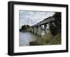 The Railway Bridge at Argenteuil-Claude Monet-Framed Art Print