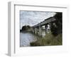 The Railway Bridge at Argenteuil-Claude Monet-Framed Art Print