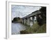 The Railway Bridge at Argenteuil-Claude Monet-Framed Art Print