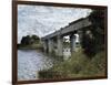 The Railway Bridge at Argenteuil-Claude Monet-Framed Art Print