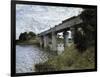 The Railway Bridge at Argenteuil-Claude Monet-Framed Art Print