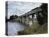 The Railway Bridge at Argenteuil-Claude Monet-Stretched Canvas