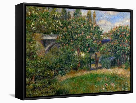 The Railway Bridge at Chatou, 1881-Pierre-Auguste Renoir-Framed Stretched Canvas