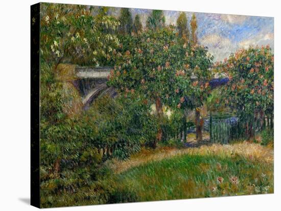 The Railway Bridge at Chatou, 1881-Pierre-Auguste Renoir-Stretched Canvas