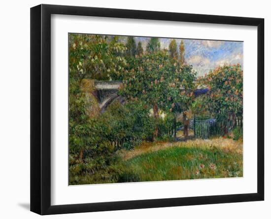 The Railway Bridge at Chatou, 1881-Pierre-Auguste Renoir-Framed Giclee Print