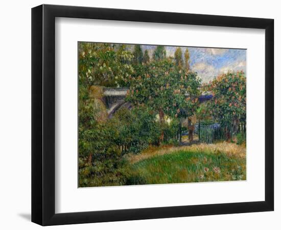 The Railway Bridge at Chatou, 1881-Pierre-Auguste Renoir-Framed Giclee Print