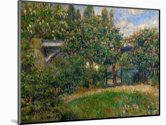 The Railway Bridge at Chatou, 1881-Pierre-Auguste Renoir-Mounted Giclee Print