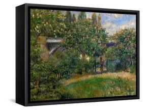 The Railway Bridge at Chatou, 1881-Pierre-Auguste Renoir-Framed Stretched Canvas