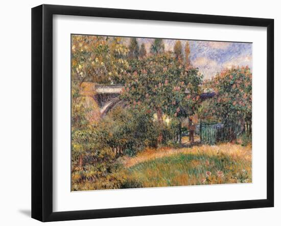 The Railway Bridge at Chatou (Yvelines)-Pierre-Auguste Renoir-Framed Giclee Print