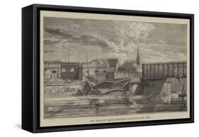 The Railway Bridge Between Strasbourg and Kehl-null-Framed Stretched Canvas