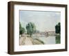 The Railway Bridge, Pontoise-Camille Pissarro-Framed Giclee Print