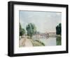 The Railway Bridge, Pontoise-Camille Pissarro-Framed Giclee Print