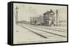 The Railway Collision at Thirsk, Signal-Box of James Holmes-null-Framed Stretched Canvas