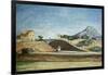 The Railway Cutting, about 1870-Paul Cézanne-Framed Giclee Print