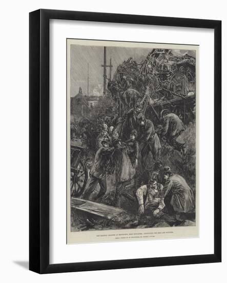 The Railway Disaster at Hexthorpe, Near Doncaster, Extricating the Dead and Wounded-null-Framed Giclee Print