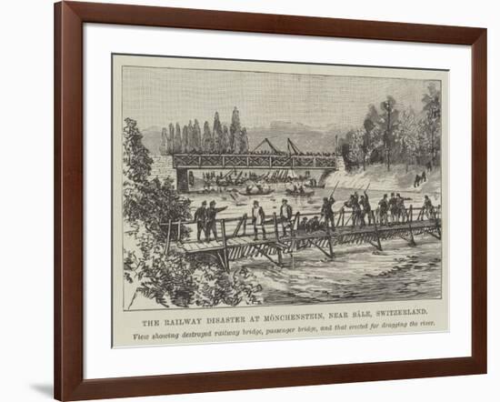 The Railway Disaster at Monchenstein, Near Bale, Switzerland-null-Framed Giclee Print