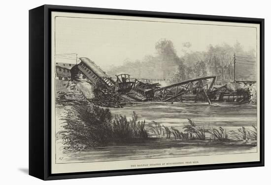 The Railway Disaster at Monchenstein, Near Bale-null-Framed Stretched Canvas