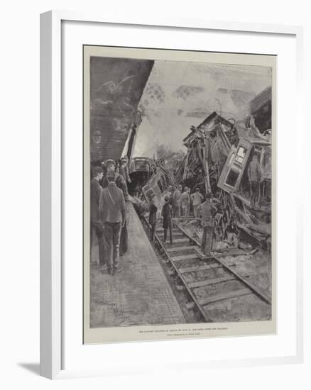 The Railway Disaster at Slough on 16 June, the Scene after the Collision-Henry Charles Seppings Wright-Framed Giclee Print