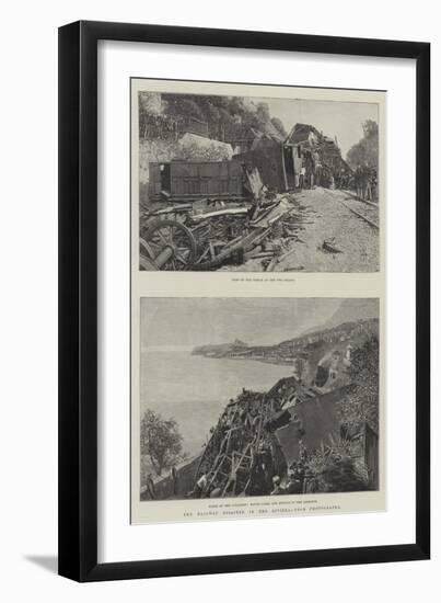 The Railway Disaster in the Riviera-null-Framed Giclee Print