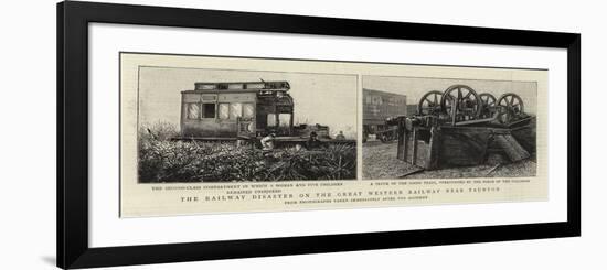 The Railway Disaster on the Great Western Railway Near Taunton-null-Framed Giclee Print