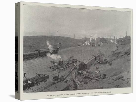 The Railway Disaster on the Midland at Wellingborough, the Scene after the Accident-null-Stretched Canvas