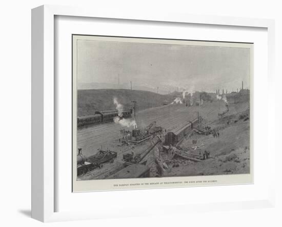 The Railway Disaster on the Midland at Wellingborough, the Scene after the Accident-null-Framed Giclee Print